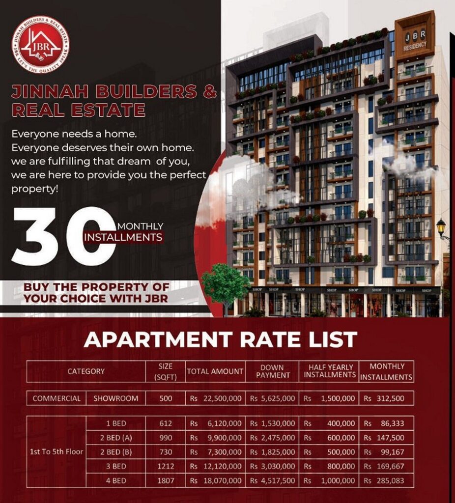 jbr residency payment plan