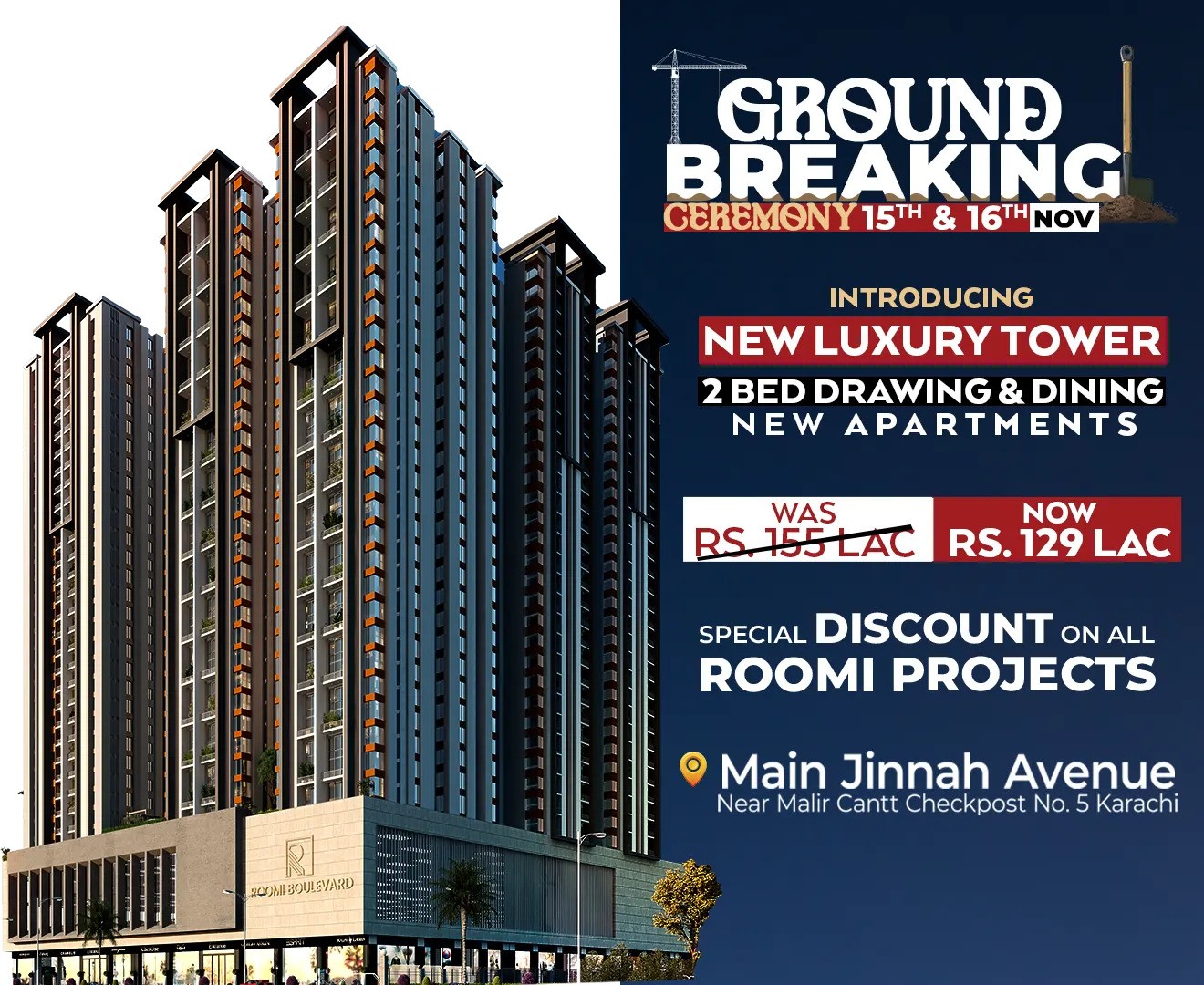 Roomi Boulevard Booking payment plan